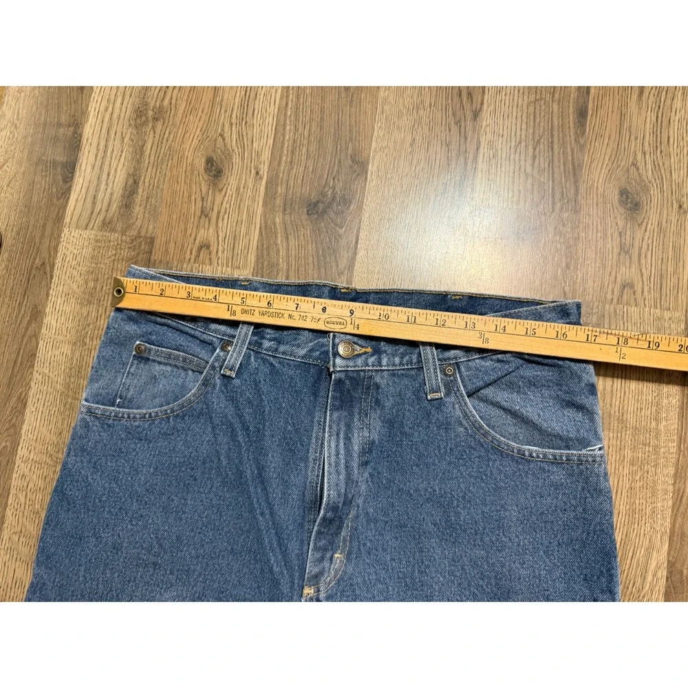 Wrangler Jeans Mens 35x34 Blue Adult Straight Leg Denim Excellent